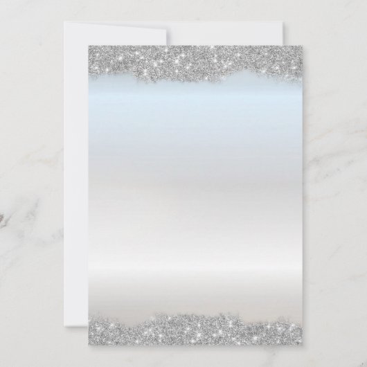 Invitation Silver Sparkle Glitter Bridal Shower (Dos)