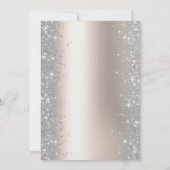 Invitation Silver Sparkle Prosecco Perles Ivoire Retraite (Dos)