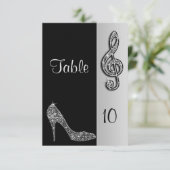 Invitation Silver Stiletto & Clé de Sol (Debout devant)