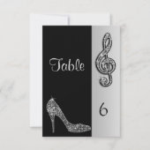Invitation Silver Stiletto & Clé de Sol (Devant)