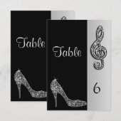 Invitation Silver Stiletto & Clé de Sol (Devant / Derrière)