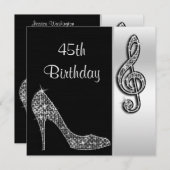 Invitation Silver Stiletto et Treble Cleft 45e anniversaire (Devant / Derrière)