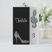 Invitation Silver Stiletto & Treble Clé (Debout devant)