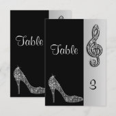 Invitation Silver Stiletto & Treble Clé (Devant / Derrière)