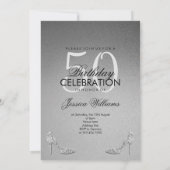 Invitation Silver Stiletto & Treble Clef Anniversaire (Dos)