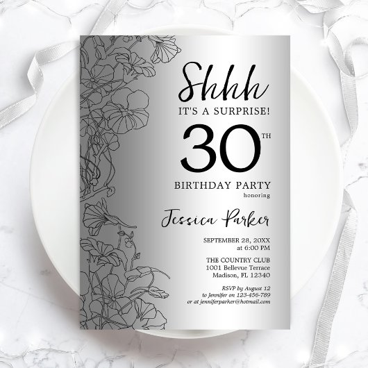Invitation Silver Surprise 30e anniversaire