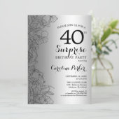 Invitation Silver Surprise 40e anniversaire (Debout devant)