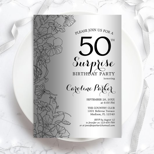 Invitation Silver Surprise 50e anniversaire