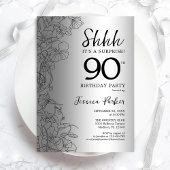 Invitation Silver Surprise 90e anniversaire