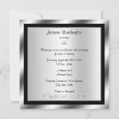 Invitation Silver Swirls & Diamond 55e anniversaire (Dos)