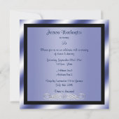 Invitation Silver Swirls & Diamond 55e anniversaire (Dos)