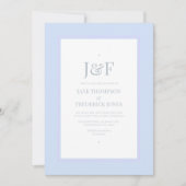 Invitation Silver tendance, bleu Icy et Mariage Lilac (Devant)