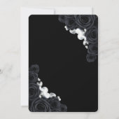 Invitation Silver Tiara, Lumières Black Roses Quinceañera (Dos)