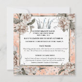 Invitation Silver tiara shabby chic pêche à parties scintilla (Dos)