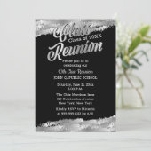 Invitation Silver Tone Classe moderne Réunion (Debout devant)