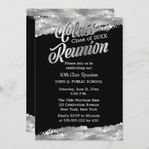 Invitation Silver Tone Classe moderne Réunion