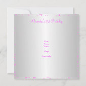 Invitation Silver White Pink Hearts Confetti Event Party (Dos)