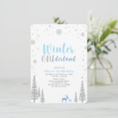 Invitation Silver Winter onederland garçon 1er anniversaire f (Debout devant)