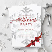 Invitation Silver Winter Parties scintillant Snow Company Noë
