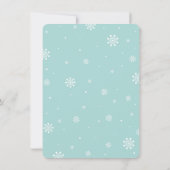 Invitation Silver Winter Wonderland, Baby shower fille (Dos)