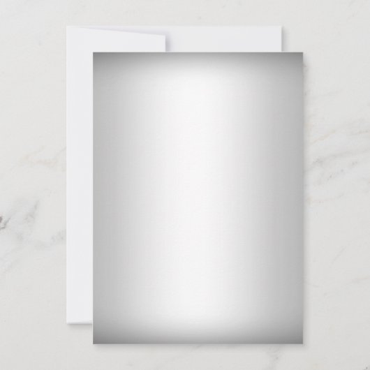 Invitation Silver Winter Wonderland Fête de Noël (Dos)