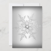 Invitation Silver Winter Wonderland Fête des mariées bleue (Dos)