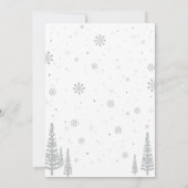 Invitation Silver Winter Wonderland - Fille Baby shower Invit (Dos)
