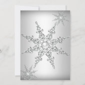 Invitation Silver Winter Wonderland Noël Fête de Noël 2 (Dos)