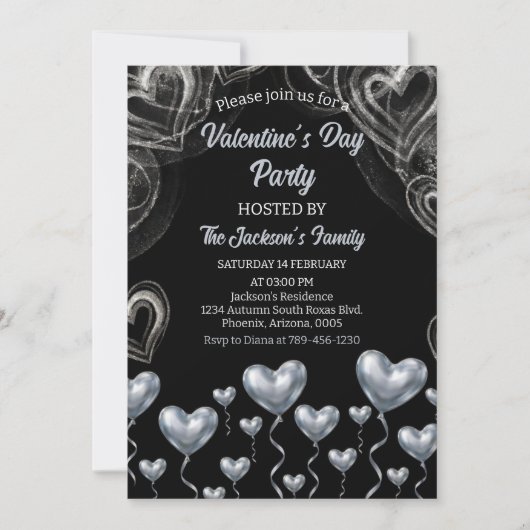 Invitation SilverHearts Valentine's Day Party (Devant)
