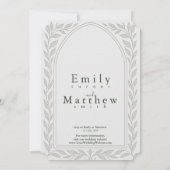 Invitation Silverleaf Elven Mariage - Vine & Arch Design (Dos)
