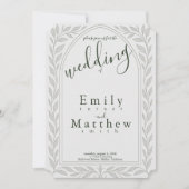 Invitation Silverleaf Elven Mariage - Vine & Arch Design (Devant)