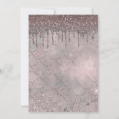 Invitation Silvery rose Rose Parties scintillant or Drip Swee (Dos)