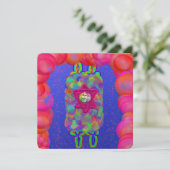 Invitation Simchat Torah Shmini Atzeret bulles sukkah Torah (Debout devant)