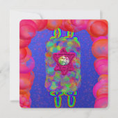 Invitation Simchat Torah Shmini Atzeret bulles sukkah Torah (Devant)