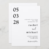 Invitation simple (Devant / Derrière)