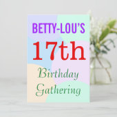 Invitation simple "17e anniversaire de la réunion" (Debout devant)