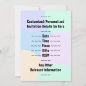 Invitation simple "17e anniversaire de la réunion" (Dos)