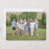 Invitation Simple 1 Photo Famille Réunion Noir et Blanc (Dos)