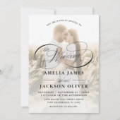 Invitation Simple 2 superposition de photo calligraphie maria (Devant)