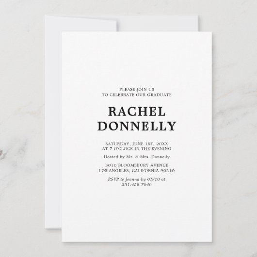 Invitation Simple 3 Photo Graduation Party (Dos)