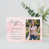 Invitation Simple 40 et fabuleux Rose photo Gold 40e annivers (Debout devant)