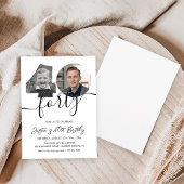 Invitation Simple 40th Birthday Photo 