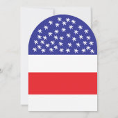 Invitation Simple 4 juillet Mariage campagnard patriotique (Dos)