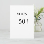 Invitation simple 50e anniversaire (Debout devant)