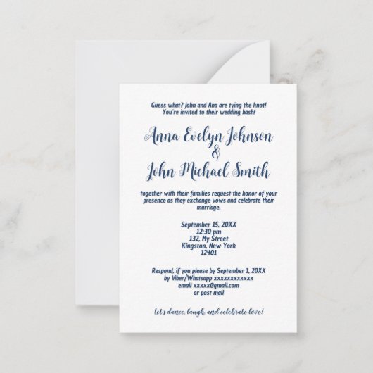 Invitation simple à désherber plat (Devant)