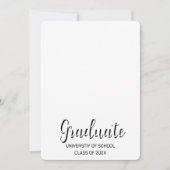 Invitation simple à deux diplômes photo (Devant)