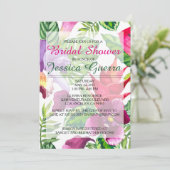 Invitation simple à douches nuptiales tropicales (Debout devant)