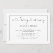 Invitation simple à Faire-part funéraire (Devant)