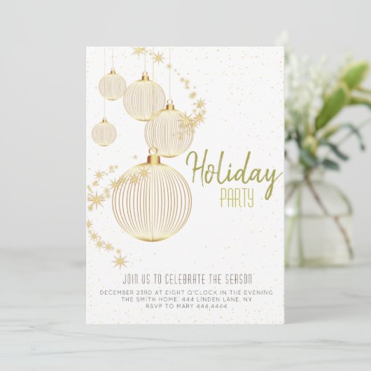 Invitation simple à fêter des fêtes de fin d'année (Debout devant)
