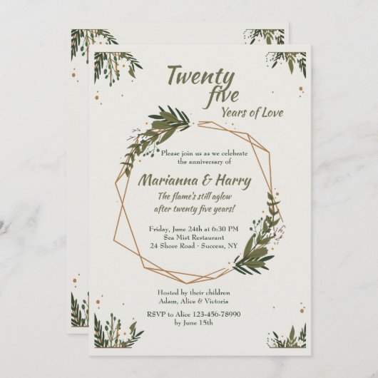 Invitation simple à la couronne (Devant / Derrière)